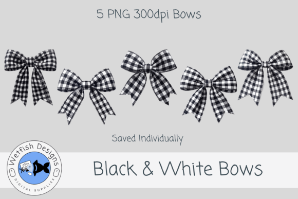 Download Black &amp; White Gingham Bow Clipart - Bow Collection