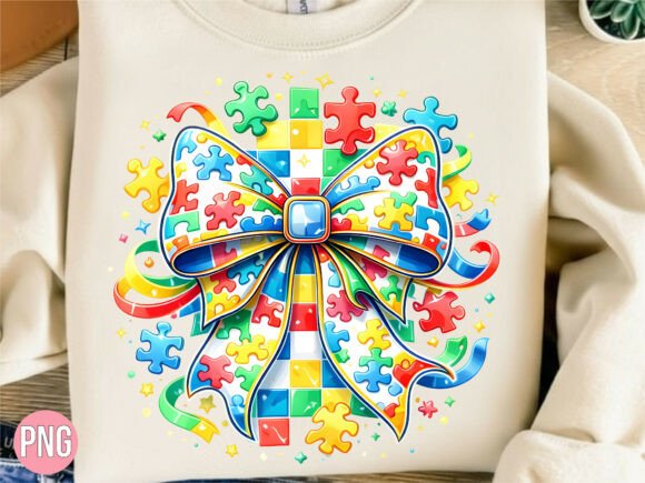 Download Autism Awareness Bow Cross PNG Tshirt - Bow Collection