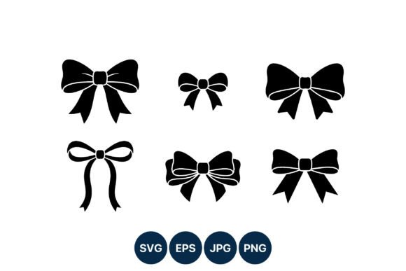 Download Black Bow Ribbon Vector Set - Bow Collection