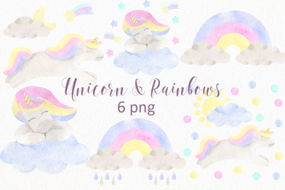 Download Unicorn &amp; Rainbows Clipart - Bow Collection
