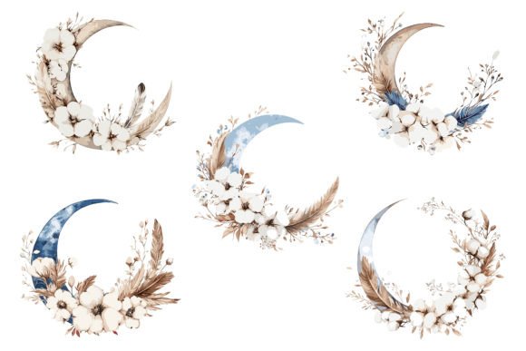 Download Moon Floral Vector Graphics - Floral vector graphics Collection