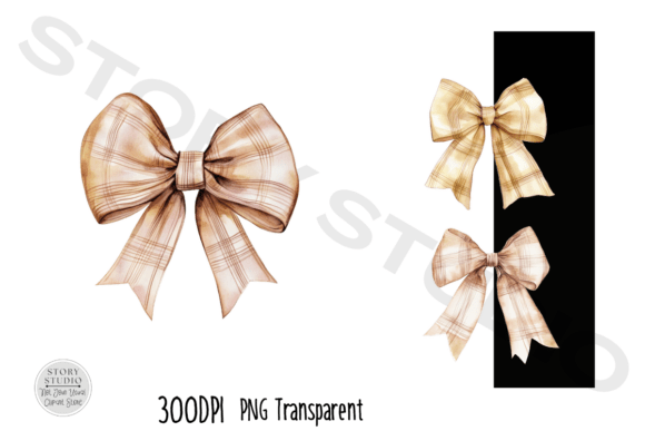 Download Watercolor Plaid Bows Clipart Set - Bow Collection