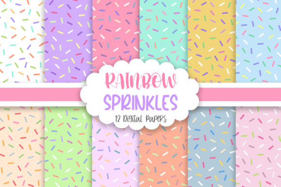 Download Rainbow Sprinkles Seamless Pattern - Bow Collection