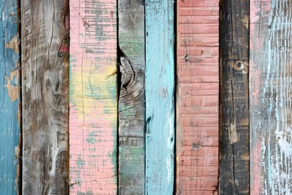 Download Colorful Vintage Wood Plank Texture - Premium Resources